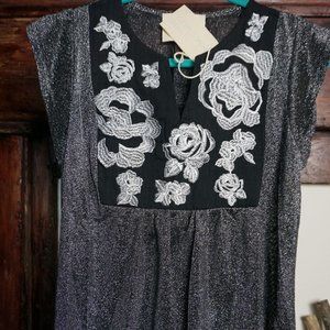 Savanna Jane Silver Floral Embroidery LIMITED EDITION